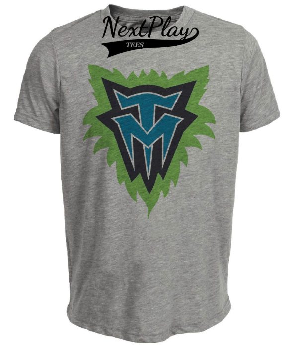 Minnesota Timberwolves Retro Basketball 1991 Artwork Heather Gray Sublimated T-Shirt