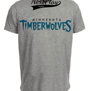 Minnesota Timberwolves Retro Basketball 1992 Artwork Heather Gray Sublimated T-Shirt