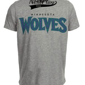 Minnesota Timberwolves Retro Basketball 1993 Artwork Heather Gray Sublimated T-Shirt
