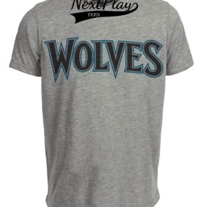 Minnesota Timberwolves Retro Basketball 1994 Artwork Heather Gray Sublimated T-Shirt