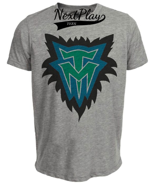Minnesota Timberwolves Retro Basketball 1996 Artwork Heather Gray Sublimated T-Shirt