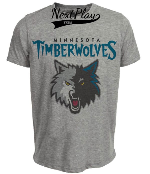 Minnesota Timberwolves Retro Basketball 1999 Artwork Heather Gray Sublimated T-Shirt