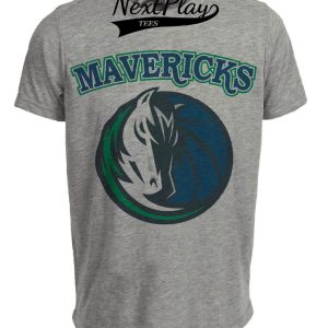 Dallas Mavericks Mavs Retro Basketball 1995 Artwork Heather Gray Sublimated T-Shirt