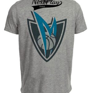 Dallas Mavericks Mavs Retro Basketball 1990 Artwork Heather Gray Sublimated T-Shirt