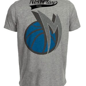 Dallas Mavericks Mavs Retro Basketball 1991 Artwork Heather Gray Sublimated T-Shirt