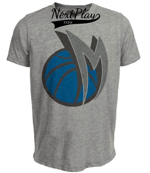 Dallas Mavericks Mavs Retro Basketball 1991 Artwork Heather Gray Sublimated T-Shirt