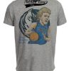 Dallas Mavericks Mavs Retro Dirk Nowitzki Basketball Artwork Heather Gray Sublimated T-Shirt