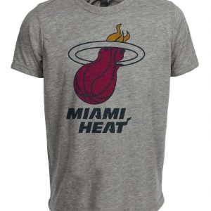 Miami Heat Retro Basketball 1991 Artwork Heather Gray Sublimated T-Shirt