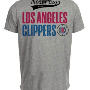 Los Angeles Clippers Vintage Basketball 1988 Artwork Heather Gray Sublimated T-Shirt