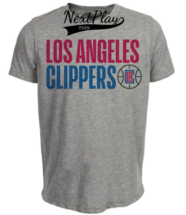 Los Angeles Clippers Vintage Basketball 1988 Artwork Heather Gray Sublimated T-Shirt