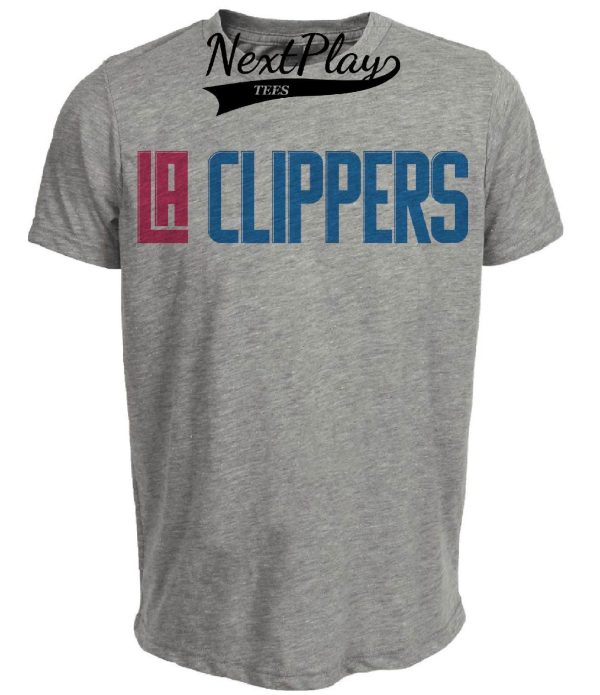 Los Angeles Clippers Vintage Basketball 1989 Artwork Heather Gray Sublimated T-Shirt