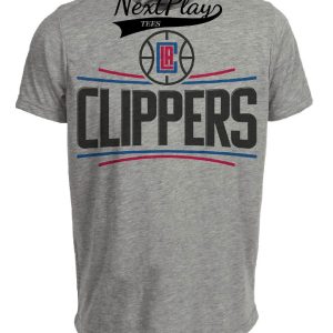 Los Angeles Clippers Retro Basketball 1991 Artwork Heather Gray Sublimated T-Shirt
