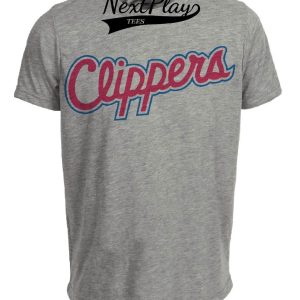 Los Angeles Clippers Retro Jersey Lettering Basketball 1985 Artwork Heather Gray Sublimated T-Shirt