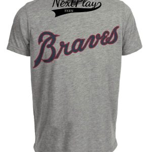 Atlanta Milwaukee Braves Retro Baseball 1960 Artwork Heather Gray Sublimated T-Shirt