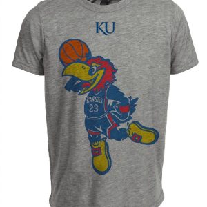 Kansas Jayhawks Retro 1963 Artwork Heather Gray Sublimated T-Shirt