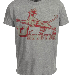 Houston Cougars Retro 1951 Artwork Heather Gray Sublimated T-Shirt