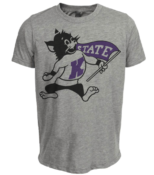 Kansas State Retro 1964 Artwork Heather Gray Sublimated T-Shirt