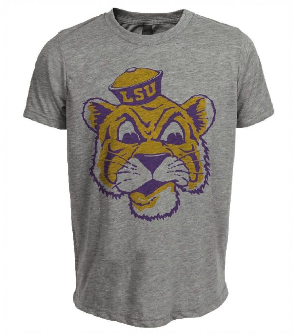 LSU Louisiana State Tigers Retro 1956 Artwork Heather Gray Sublimated T-Shirt