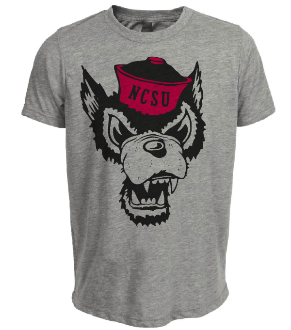 NC North Carolina State Wolfpack Retro 1970 Artwork Heather Gray Sublimated T-Shirt