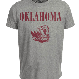 Oklahoma Sooners Retro 1950 Artwork Heather Gray Sublimated T-Shirt