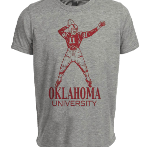 Oklahoma Sooners Retro 1945 Artwork Heather Gray Sublimated T-Shirt