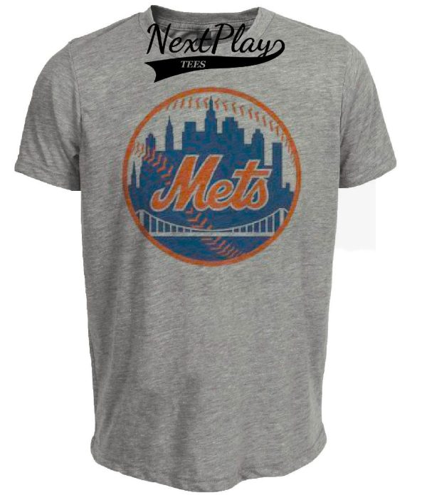 New York Mets Retro Baseball 1962 Artwork Heather Gray Sublimated T-Shirt