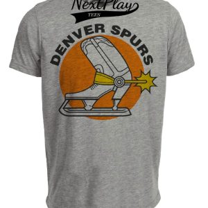 Denver Spurs Retro Hockey 1976 Artwork Heather Gray Sublimated T-Shirt