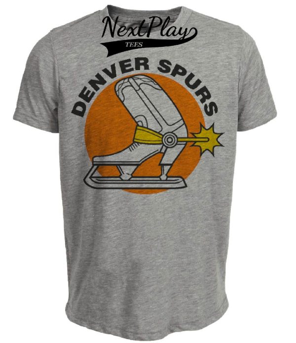 Denver Spurs Retro Hockey 1976 Artwork Heather Gray Sublimated T-Shirt