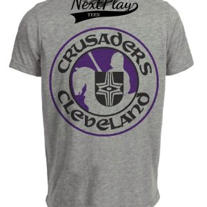 Cleveland Crusaders Retro Hockey 1975 Artwork Heather Gray Sublimated T-Shirt
