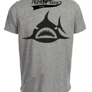 Los Angeles Sharks Retro Hockey 1975 Artwork Heather Gray Sublimated T-Shirt