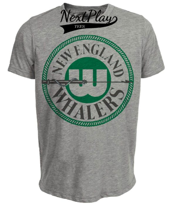 New England Whalers Retro Hockey 1975 Artwork Heather Gray Sublimated T-Shirt