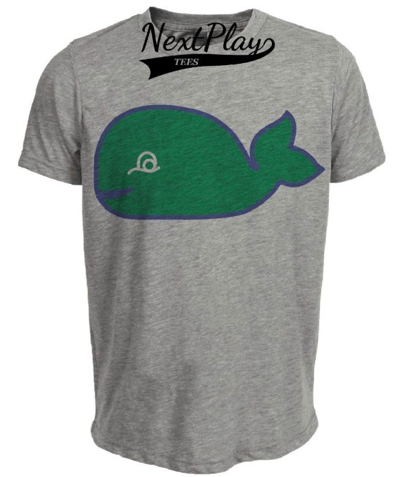 Hartford Whalers Retro Hockey 1982 Artwork Heather Gray Sublimated T-Shirt