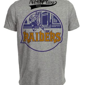 New York Raiders Retro Hockey 1975 Artwork Heather Gray Sublimated T-Shirt