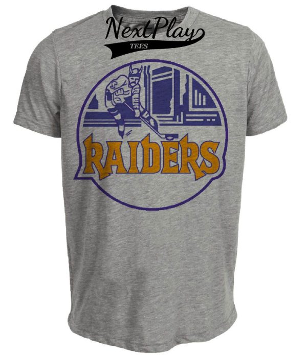 New York Raiders Retro Hockey 1975 Artwork Heather Gray Sublimated T-Shirt