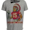 Kansas City Chiefs Retro Super Bowl Champs Football #15 Artwork Heather Gray Sublimated T-Shirt
