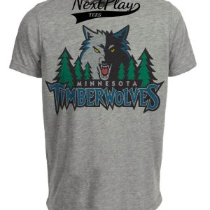 Minnesota Timberwolves Retro Basketball 1999 Artwork Heather Gray Sublimated T-Shirt