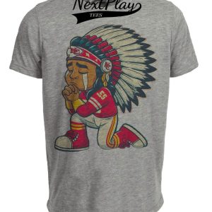 Kansas City Chiefs Strong Parade Prayers Retro Football Artwork Heather Gray Sublimated T-Shirt