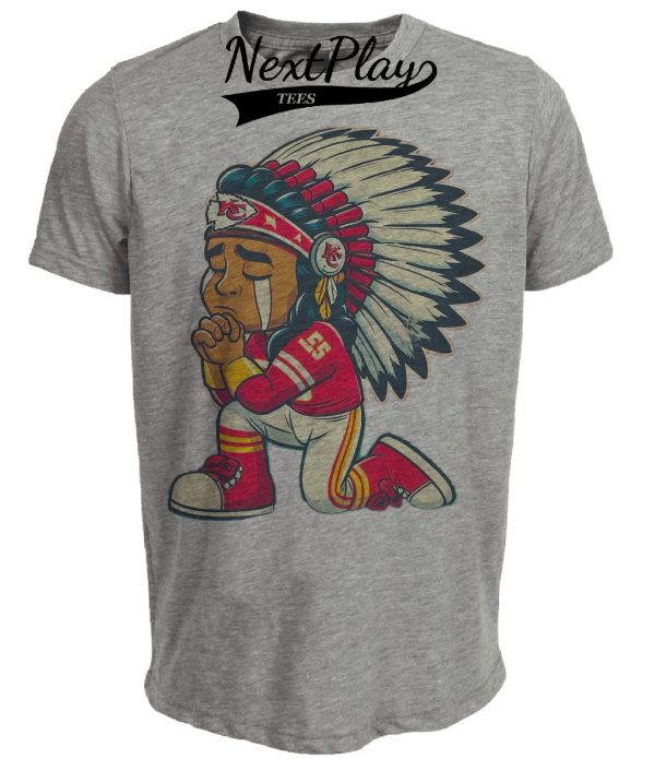 Kansas City Chiefs Strong Parade Prayers Retro Football Artwork Heather Gray Sublimated T-Shirt