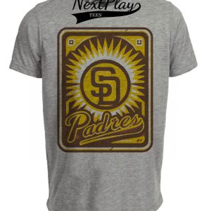 San Diego Padres Retro Baseball 1968 Artwork Heather Gray Sublimated T-Shirt