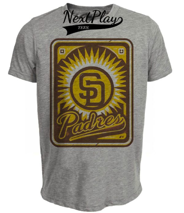 San Diego Padres Retro Baseball 1968 Artwork Heather Gray Sublimated T-Shirt