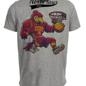 Iowa State Cyclones Retro Basketball 1988 Artwork Heather Gray Sublimated T-Shirt
