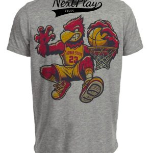 Iowa State Cyclones Retro Basketball 2005 Artwork Heather Gray Sublimated T-Shirt
