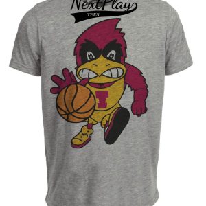 Iowa State Cyclones Retro Basketball 1974 Artwork Heather Gray Sublimated T-Shirt