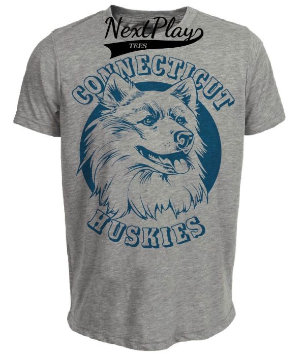 UConn Huskies Retro 1981 Artwork Heather Gray Sublimated T-Shirt