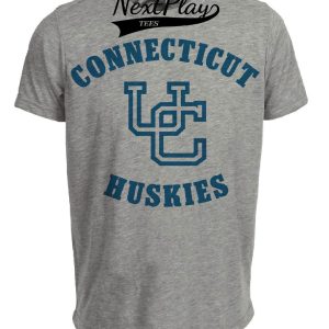 UConn Huskies Retro 1960 Artwork Heather Gray Sublimated T-Shirt
