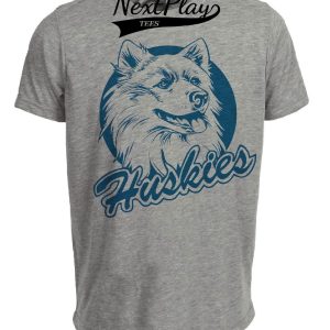 UConn Huskies Retro 1982 Artwork Heather Gray Sublimated T-Shirt