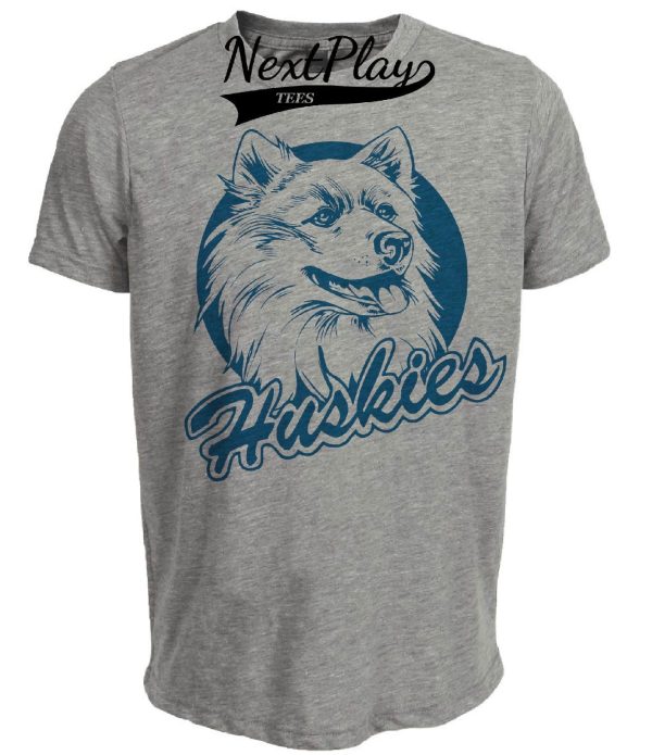 UConn Huskies Retro 1982 Artwork Heather Gray Sublimated T-Shirt