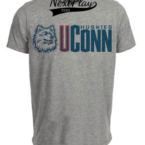 UConn Huskies Retro Basketball 1997 Artwork Heather Gray Sublimated T-Shirt