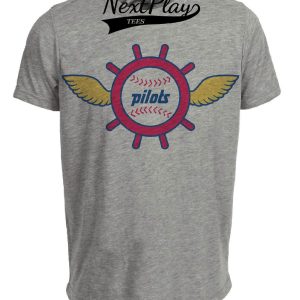 Seattle Pilots Retro Baseball 1969 Artwork Heather Gray Sublimated T-Shirt