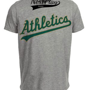 Oakland A’s Retro Jersey Lettering Baseball 1988 Artwork Heather Gray Sublimated T-Shirt